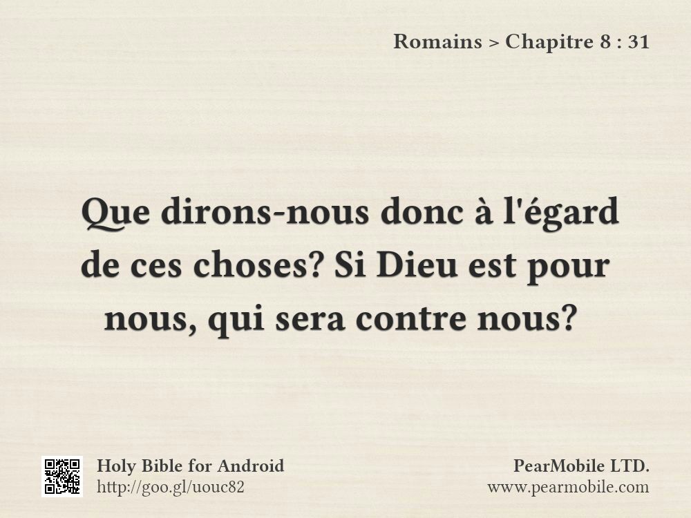 Romains, Chapitre 8:31